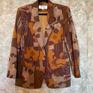 Oversized Patterned Women's Blazer
